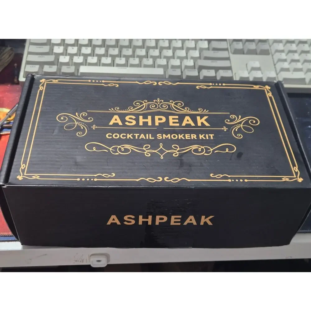 ASHPEAK ASH-10 Electric Cocktail Whiskey Smoker Kit 12 Wood Chip Tins New
